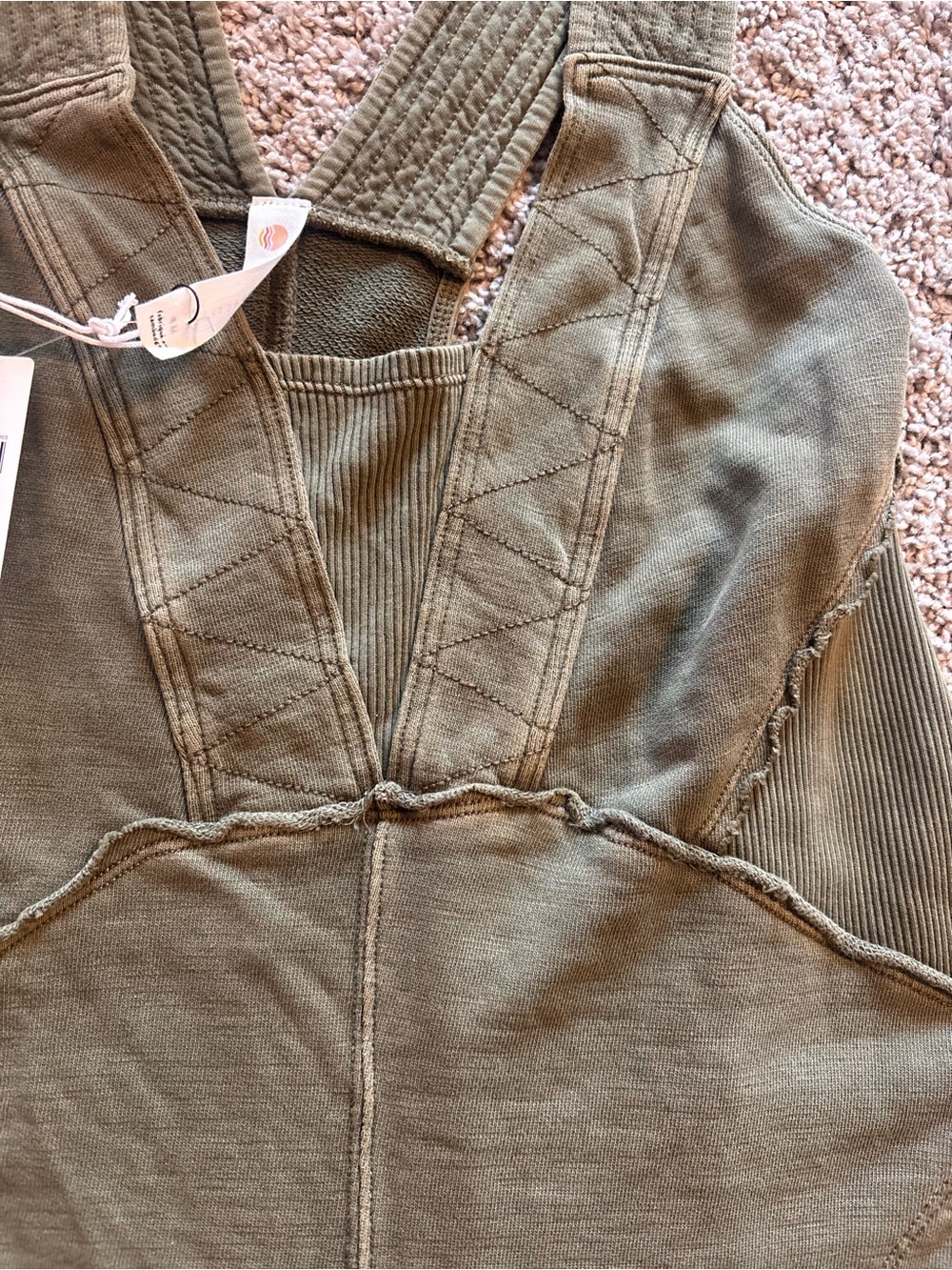 Daily Practice Olive Wide-Leg Overalls Jumpsuit - NWT medium - Picture 7 of 9